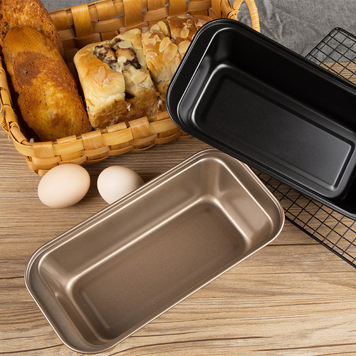 Manufacturer wholesale baking toast mold flat bottom rectangular non-stick baking pan 450g bread toast box without lid