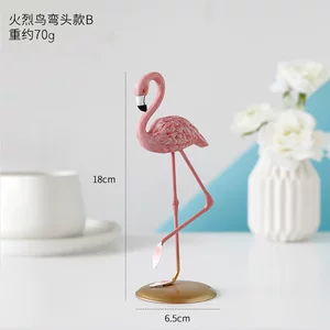 粉色火烈鸟摆件电视柜家里装饰品ins动物桌面客厅小摆设现代简约