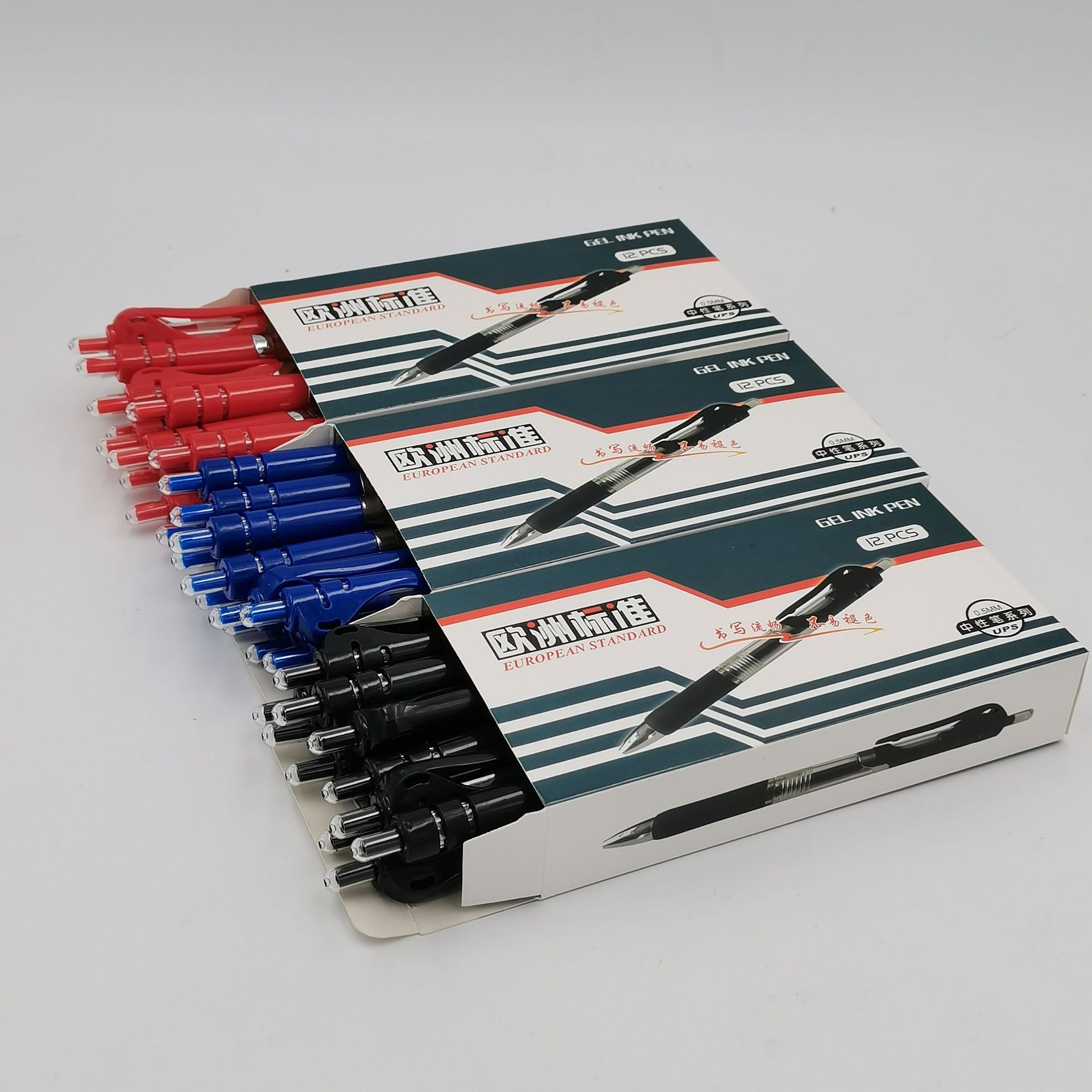 Boxed Water Pen K35 Press Large Capacity Carbon Pen 0.5mm Bullet Sign Pen Student Office Gel Pen