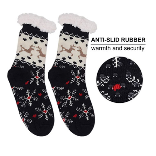 Christmas floor socks for adults, women's velvet home sleep socks, carpet socks, leg covers, anti-ski floor slippers socks wholesale