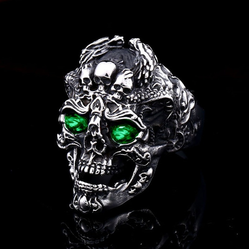 Vintage Skull Ring For Men, Bold Alloy Jewelry Statement Piece_voghion.com
