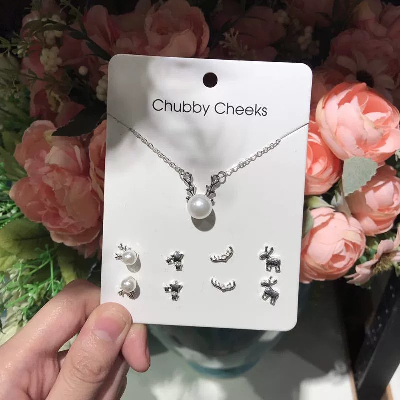 Комплект серёжек, серебро 925 пробы, жемчужные акценты, мелкие элегантные studs (карточка 6 см)