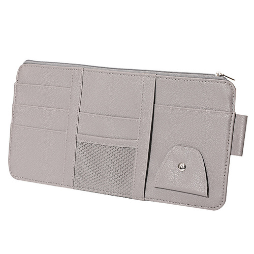 Multifunctional sun visor storage bag card holder driver's license ticket card bag data cable storage car glasses holder