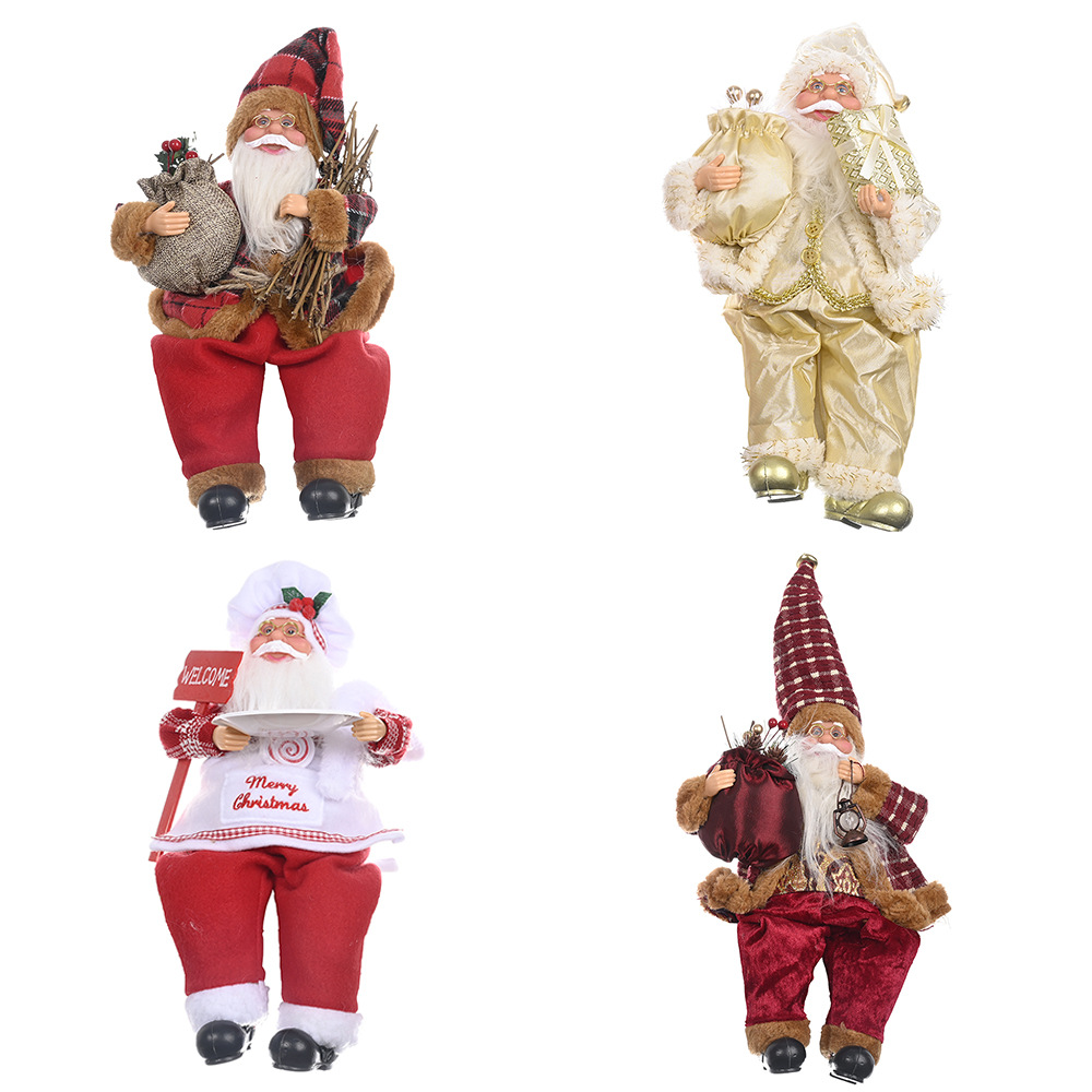 Christmas decorations Standing Santa doll adornment New Santa doll adornment adornment_voghion.com