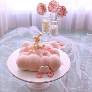 Cross-Border Fcm Cloud Foam Mousse Cake Silicone Mold DIY Baking Mold Square Bubble Chocolate Grinding Tool