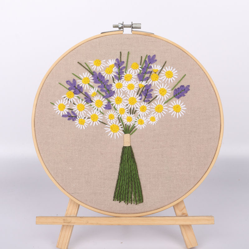 DIY material de bordado hecho a mano paquete original ramo de flores de bordado Europeo kit de costura Inglés