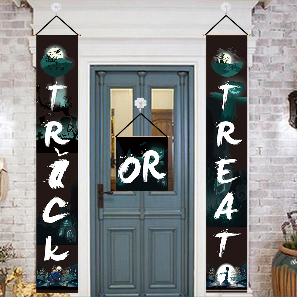 Pareado Decorativo de Halloween para Puerta de Tela para Halloween