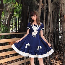 LOLITA洛丽塔洋装茵河的帆影茶会服夏日海军装学院风公主裙连衣裙