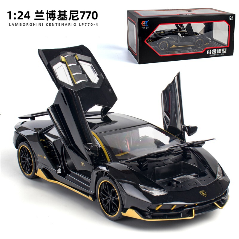 New car to 1:24 alloy coupe model simulation Lamborghini LP770 toy car gift wholesale