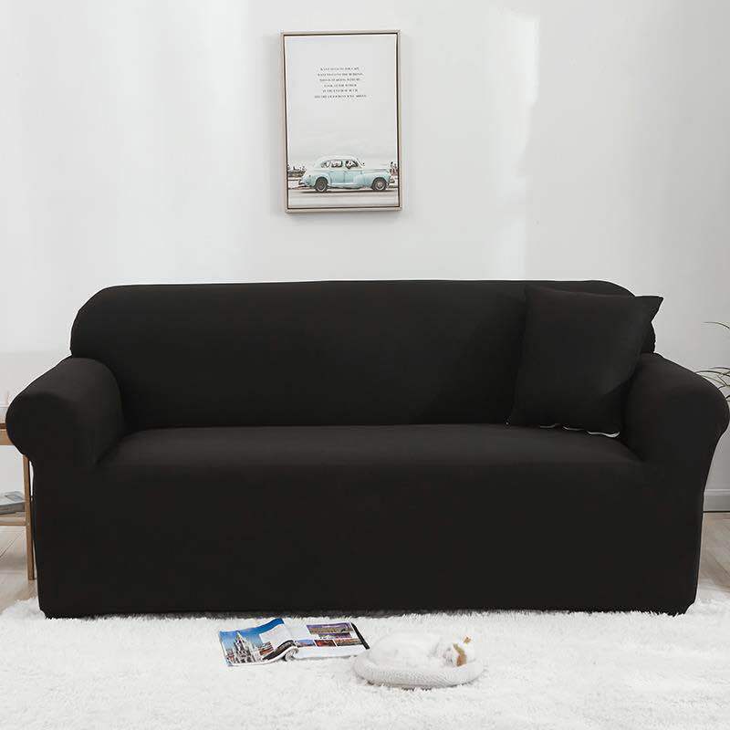Cross-Border Simple Elastic Cover Full Coverage Solid Color Printed Slipcover Non-Slip Sofa Cushion_voghion.com