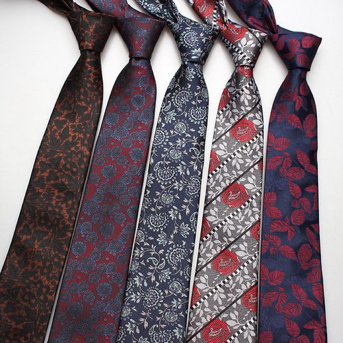 Men's tie, trendy casual jacquard polyester tie, wholesale work tie