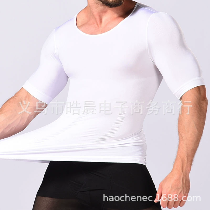 Мужская талия и живот - форму shaping короткая рукава футболка abdomen N тонкая талия и грудь, живот, брюшко, и живот стройный