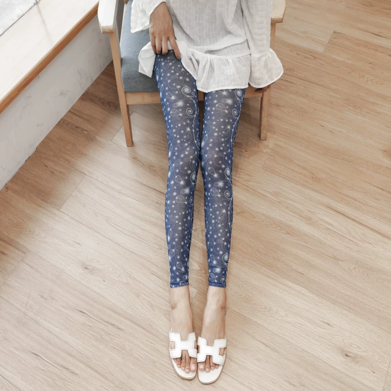 Лет leggings сверхтонкие летом, шёлковые брюки, облегающие