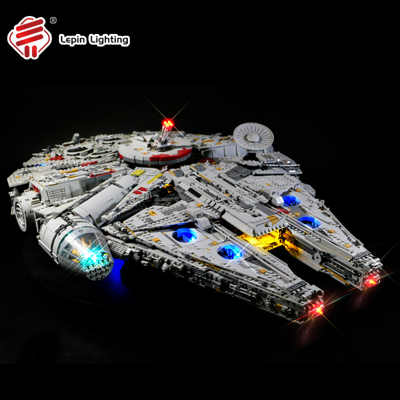 DIY bloques de construcción de iluminación compatible con Lego 75192 super lujo gran Millennium Falcon bloques de construcción kit de iluminación LED