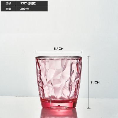 1+1 해외직구 플라스틱컵 // 9317투명레드[300ml]-300-470ml