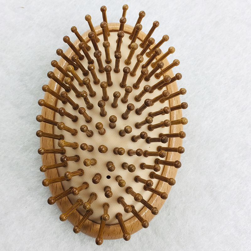 Haya oval peine airbag masaje peine cojín de masaje Dashboard peine maquillaje Pelo Rizado peine madera