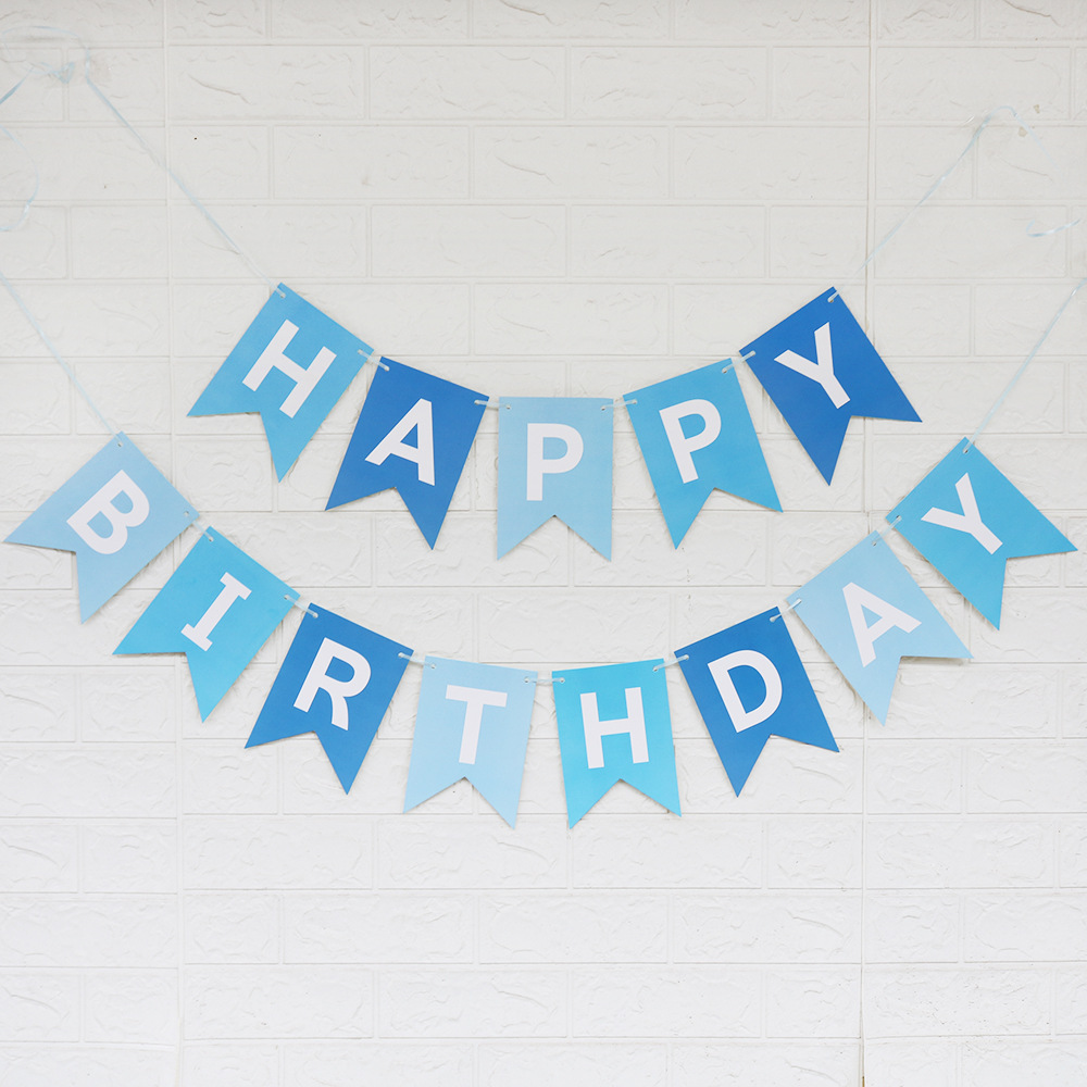 Guirnalda de Feliz Cumpleaños con Diseño de Cola de Pez en Dorado, Decoración para Fiesta de Cumpleaños