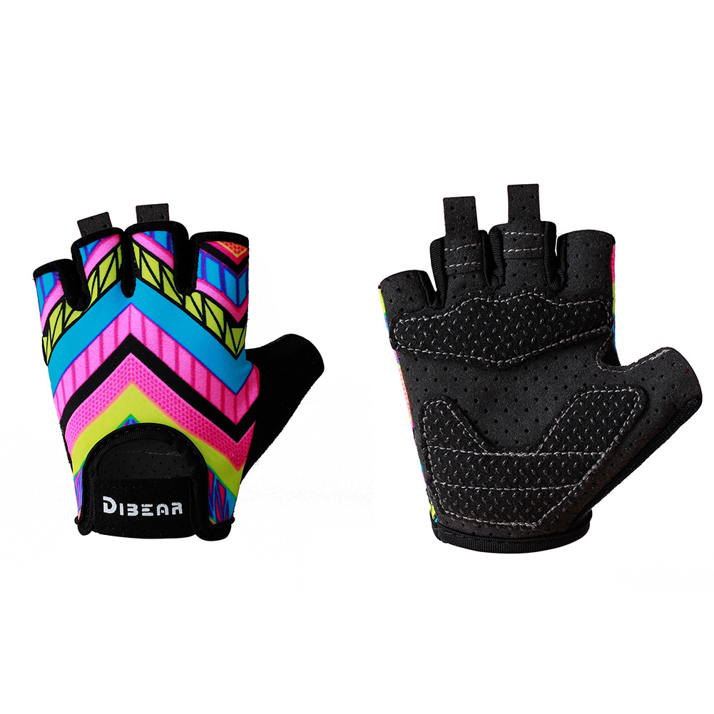 DIBEAR deportes para niños guantes de medio dedo Palm protección antideslizante béisbol fresco equitación equilibrio coche fitness
