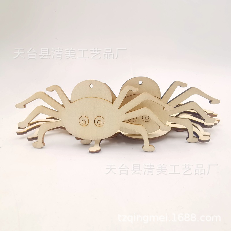 Madera Halloween madera botones decorativos Ghost Festival madera chips 10 unidades un paquete