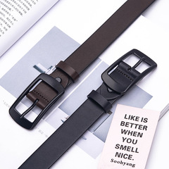Same style first-layer cowhide leather belt for women, black Japanese buckle, jeans, versatile genuine leather belt for women, wholesale