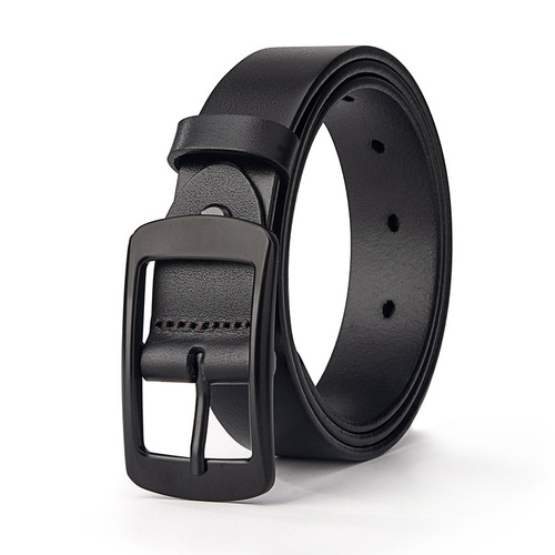 Same style first-layer cowhide leather belt for women, black Japanese buckle, jeans, versatile genuine leather belt for women, wholesale