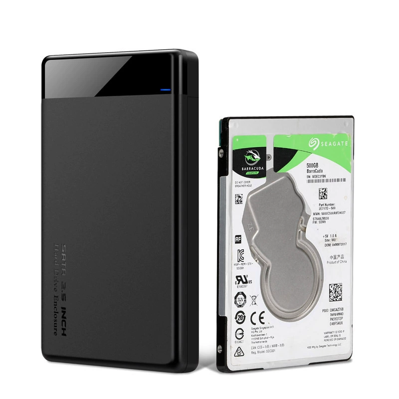 Корпус для 2,5" SATA жёсткого диска USB 3.0, переносной SATA бокс с ротором