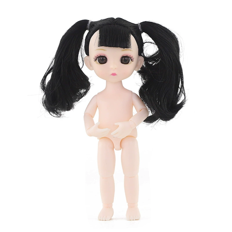 Кукла BJD Ding Xiaoma OB11, 16 см, бело-мускулестное обнажённое тело, 3D глаза, суставная