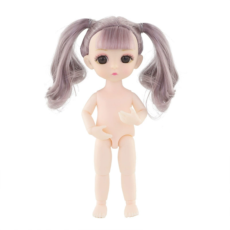 Кукла BJD Ding Xiaoma OB11, 16 см, бело-мускулестное обнажённое тело, 3D глаза, суставная