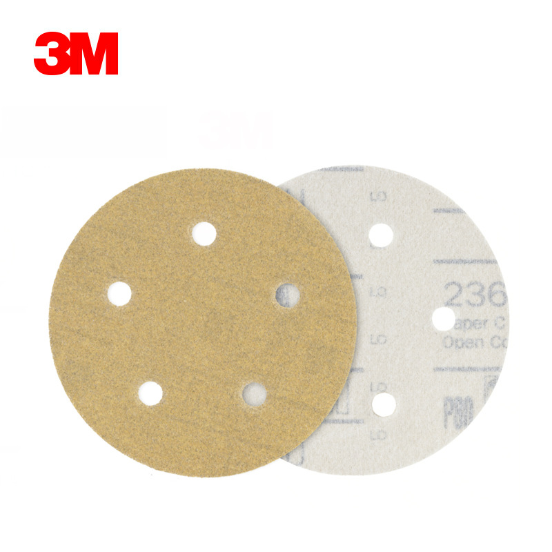 工厂直售3M236U圆砂背绒砂纸  五金汽车家具打磨植绒砂纸