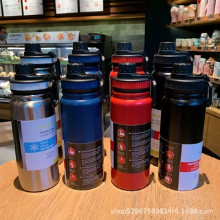 新款大容量太空壶不锈钢保温杯运动水壶骑行健身创意外贸水杯子