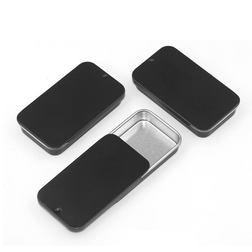 Sliding cover push-pull box storage balm box tin box candy mini small tin box empty box aromatherapy jar drawer tin box