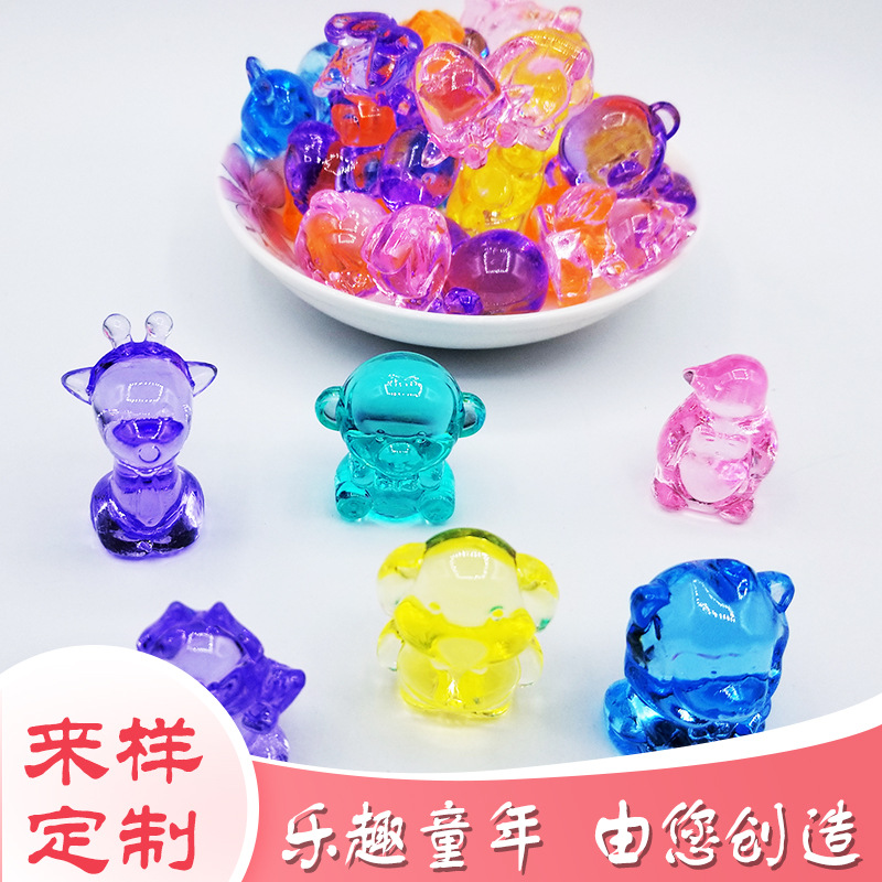 Cartoon transparent acrylic children's beaded bracelet for amusement…