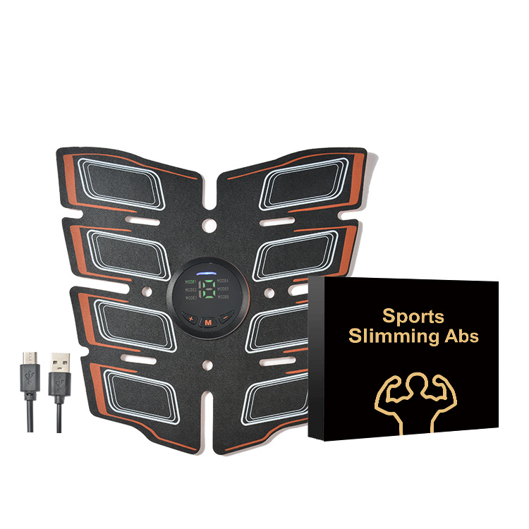 Instrumento de fitness EMS entrenamiento muscular abdominal entrenador abdominal estimulador muscular cinturón de fitness pegatinas musculares abdominales equipo de fitness en casa