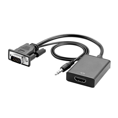 vga to hdmi converter vga male to hdmi female audio desktop computer host monitor HD adapter cable