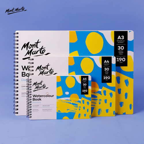 Montmartre a4 watercolor book 190g loose-leaf hand-painted watercolor paper cross-border wholesale 30 pages 8k sketch watercolor book