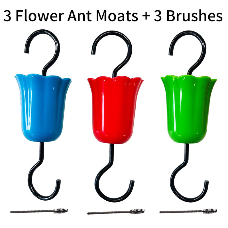 Large Quantity Free Shipping Shenzhen Warehouse Spot Colorful Plastic Metal Hook Hummingbird Feeder Garden Ant Hook
