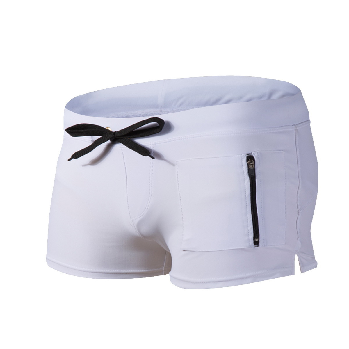 Comercio exterior popular Lycra tela cintura baja contraste color de secado rápido bañador hombres Fitness deportes ropa fábrica de Ventas Directas image 12