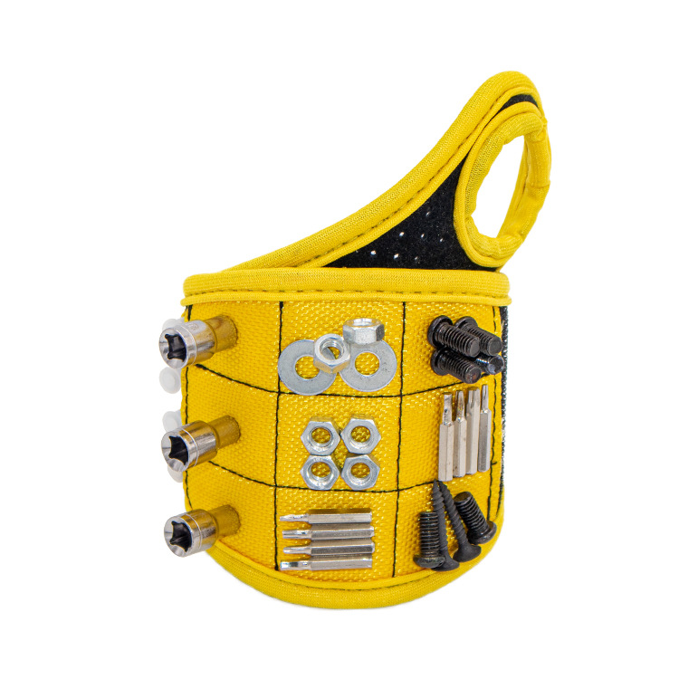 Pulsera magnética para herramientas con fuerte imán, diseño ergonómico con correa ajustable, práctica y resistente