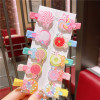 Children's hairgrip, hairpins, card holder, cute set, fruit hair accessory, Korean style, no hair damage