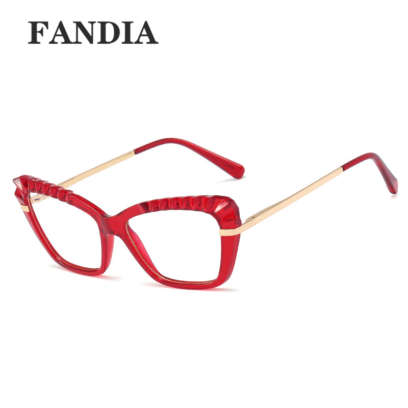 95729 Chong nuevas mujeres TR90 anti-Luz Azul gafas primavera pierna gafas de ordenador gafas lisas se pueden equipar con gafas de miopía