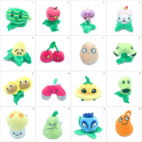 40 Plant Zombies Plush Toys, Stuffed Animals, Children's Playsets, Game Hangings, Grab Machines, Cross-border AliExpress