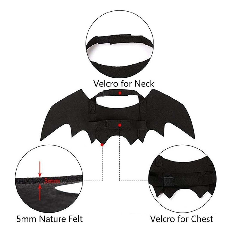 北欧スタイルハロウィーンフェルトペット装飾コウモリ翼ペットハロウィーン玩具フェルト双翼|undefined