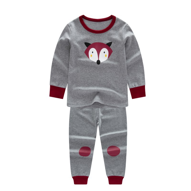 Children's Autumn Clothes and Pants Set Boys and Girls Pure Cotton Base Thermal Underwear Boys and Babies Children's Pure Cotton Pajamas