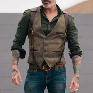 2023 new cross-border Amazon new European and American fashion temperament solid color open bag vest personalized fashion vest