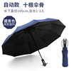 Creative Twelve Bone Full Automatic Umbrella Three Follow Umbrellas Add LOGO Advertising Umbrella Business Vinyl Plasma Skills Spot