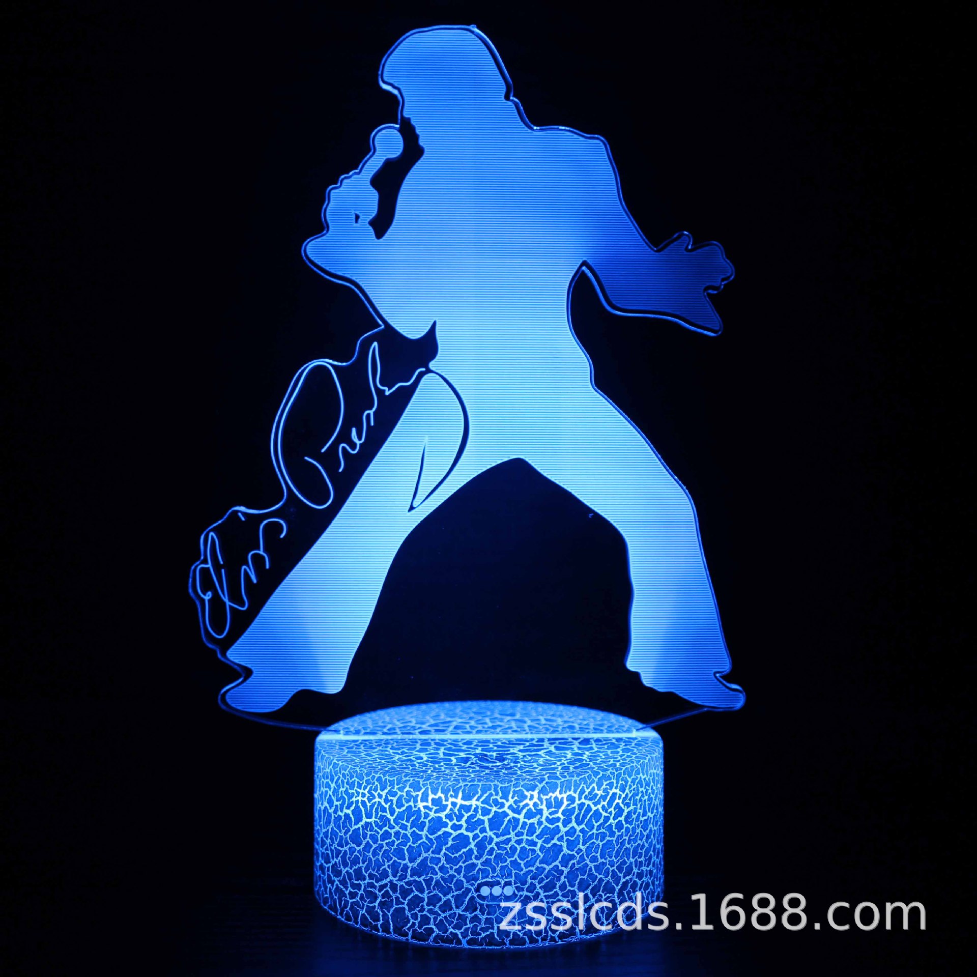 Comercio electrónico transfronterizo Venta caliente Jackson cantante de música Serie 3D luz de la noche colorida lámpara de mesa táctil regalo creativo Luz