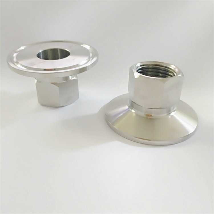 不锈钢六角内丝 304卫生级卡箍式内螺纹接头 快装螺纹管件卡盘