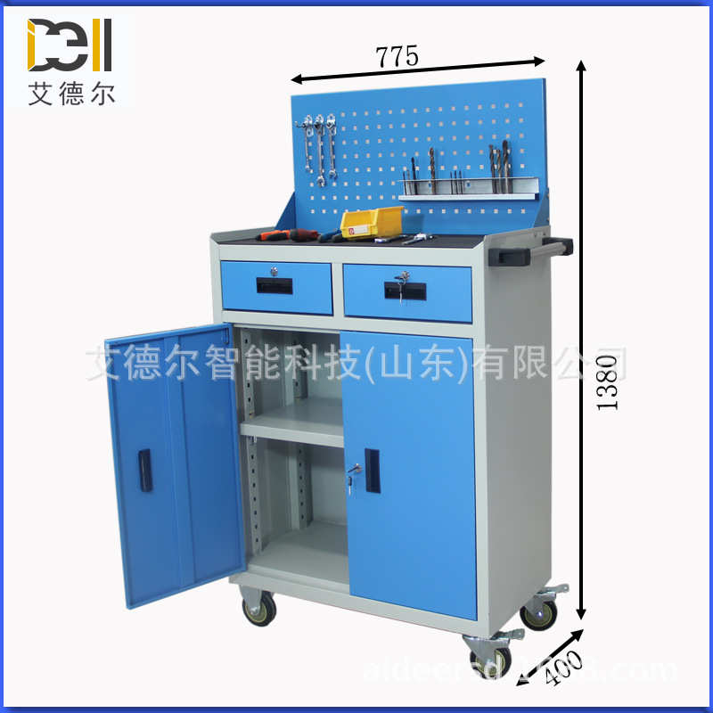 加厚导轨双抽屉抽屉工具车柜机床挂板工具箱包邮车间带脚轮工具柜