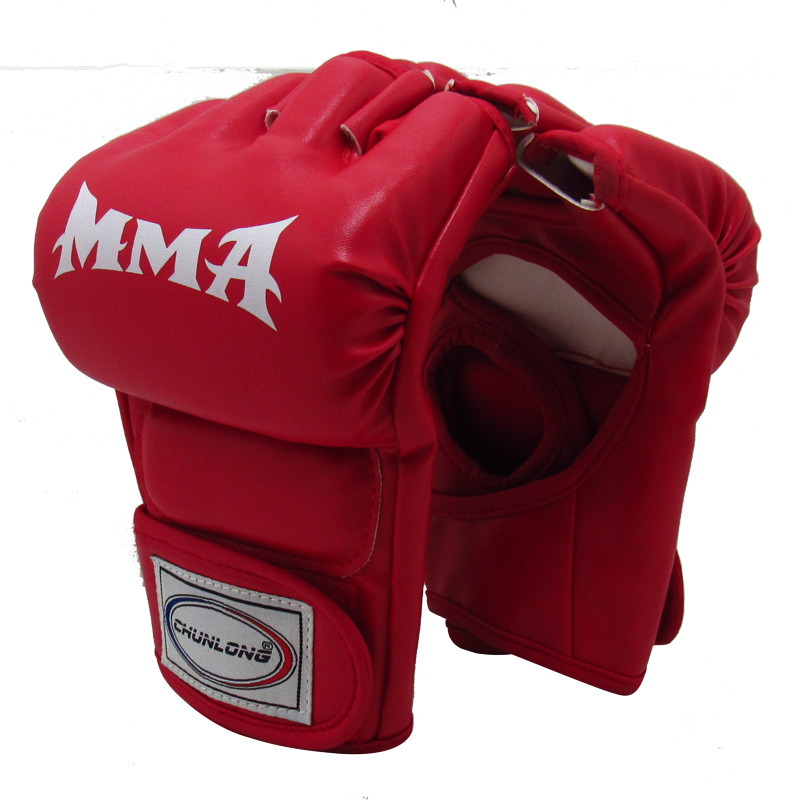 Guantes de boxeo al por mayor de fábrica nuevos guantes de lucha de medio dedo MMA
