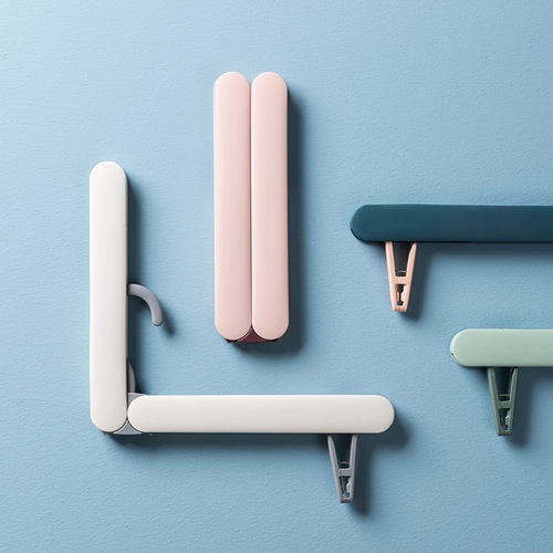 Self-designed travel folding clothes hanger, portable clothes drying rack for business trips, socks and underwear drying clips